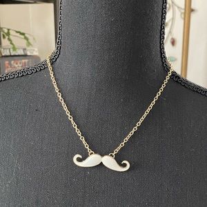 I “Mustache” You A Question Necklace & Earring Set
